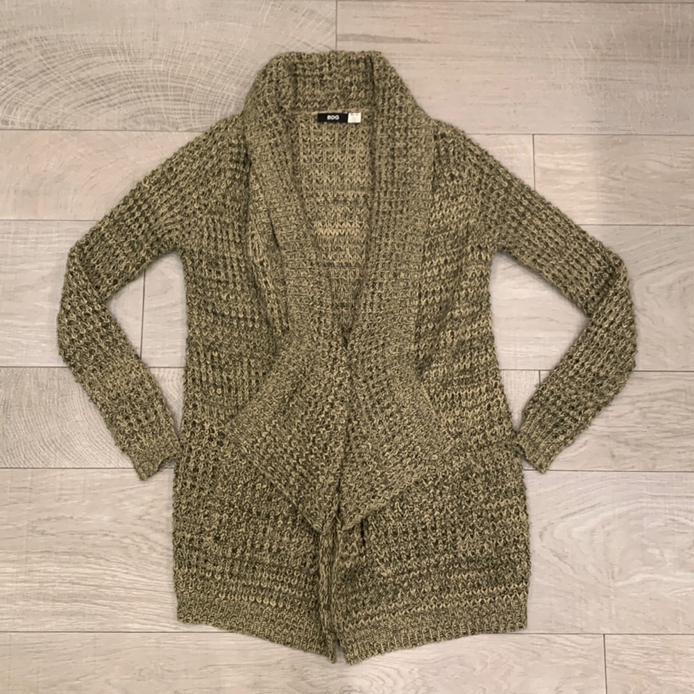 BDG Green Knit Cardigan